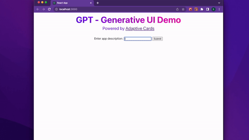 GitHub - SidU/gen_ux: Generative UX proof-of-concept via Adaptive Cards ...