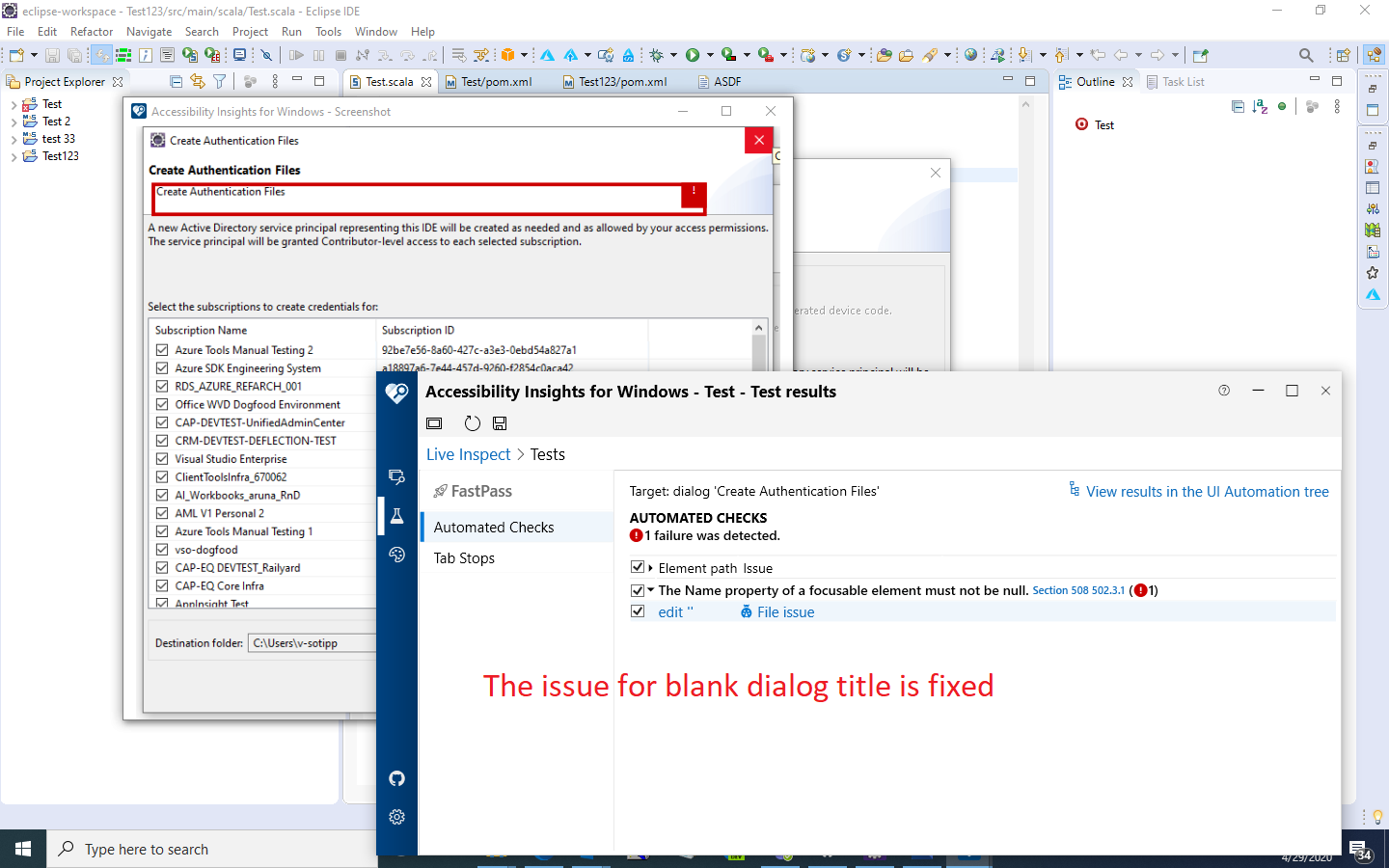 [Accessibility] MAS 4.2.1 (eclipse/list '') The Name property of a