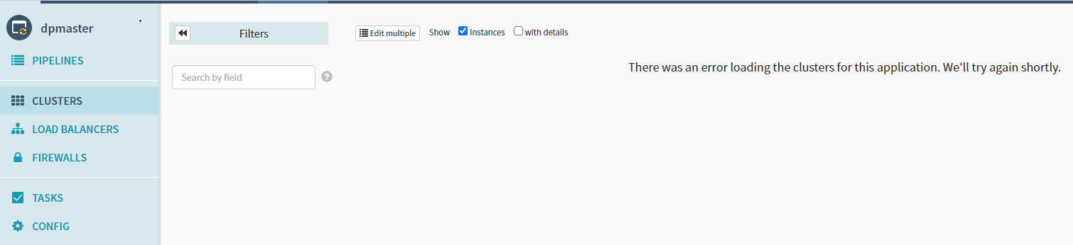 Spinnaker can't show the clusters information on deck · Issue #6673 ...
