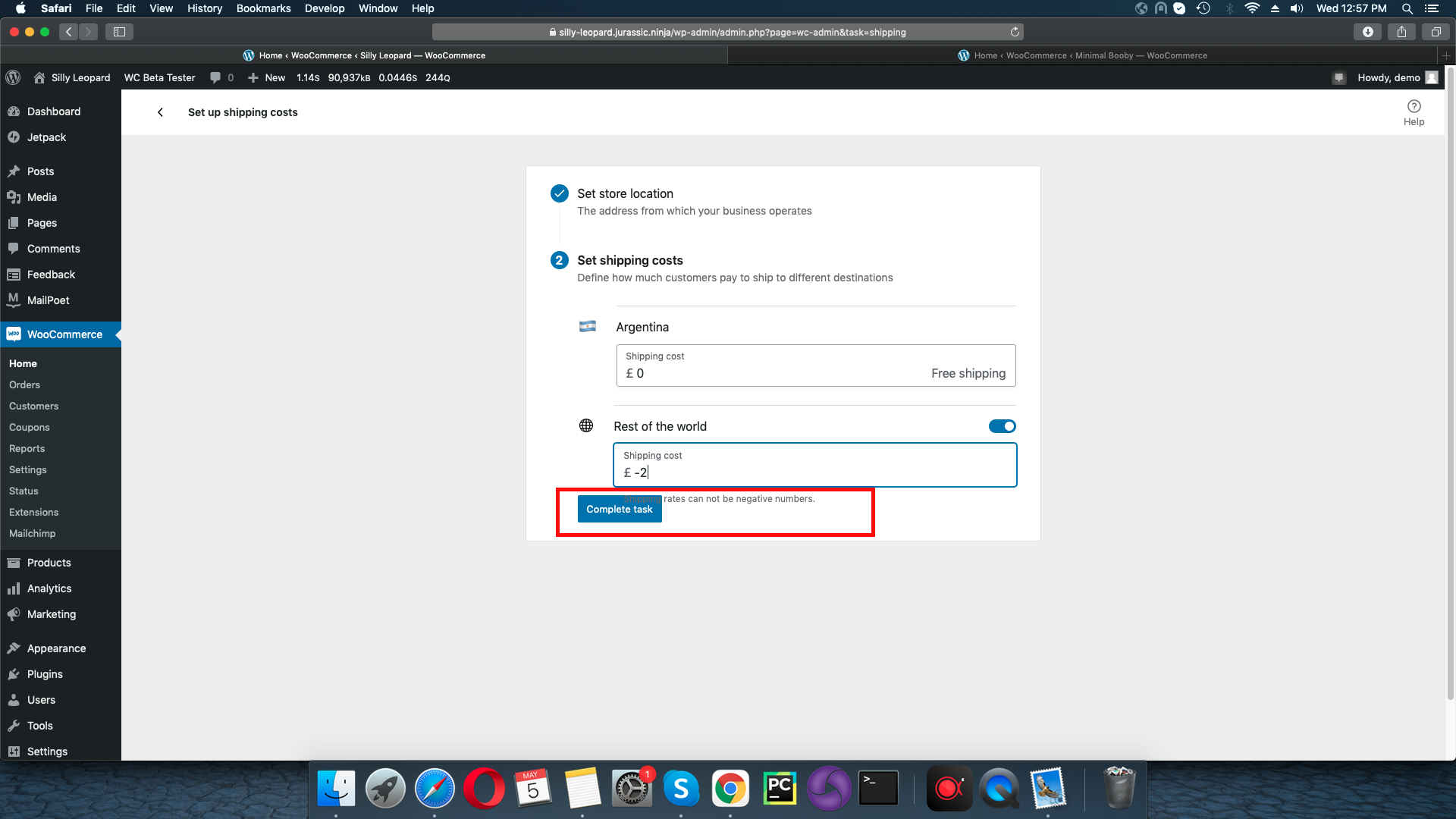 [GlobalStep] Shipping validation message for "Rest of the world" text ...