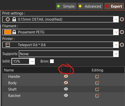 Hide/Show all icon · Issue #9121 · prusa3d/PrusaSlicer · GitHub