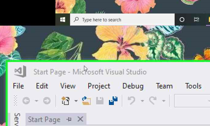 2019-08-18 - VS drag up Doesn't work with mouse high on Titlebar