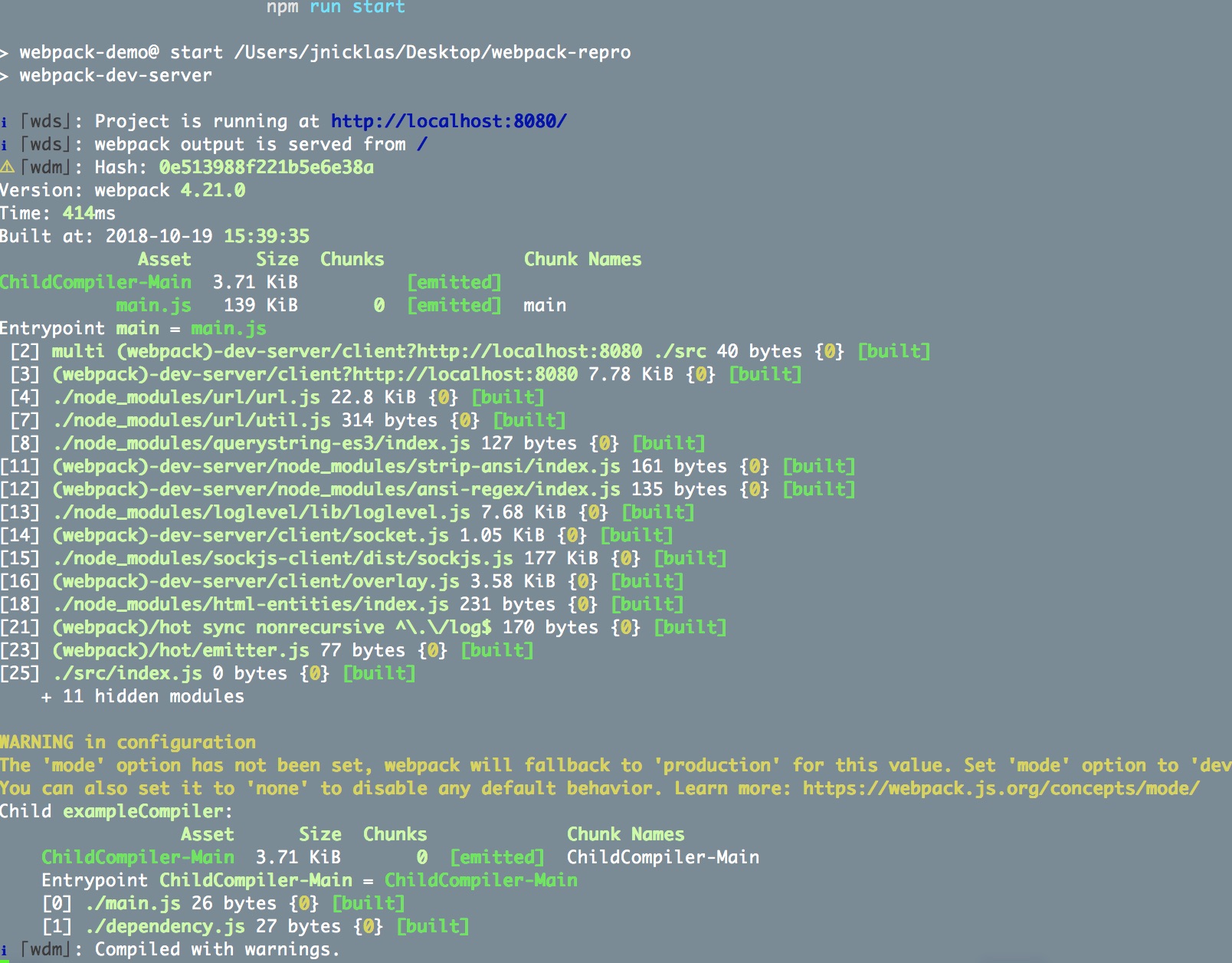Webpack Child Compiler does not track dependencies for the first child ...