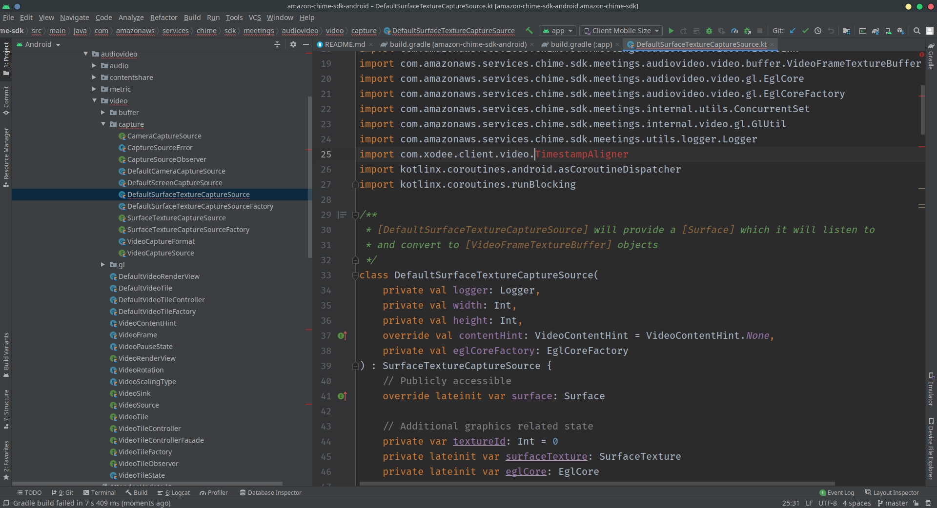 TimeStampAligner Not Found · Issue #281 · aws/amazon-chime-sdk-android ...
