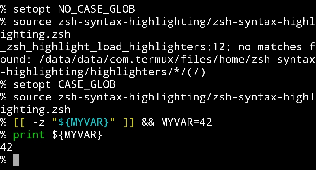 Zsh failing with unsetopt CASE_GLOB (caseinsensitive glob matching