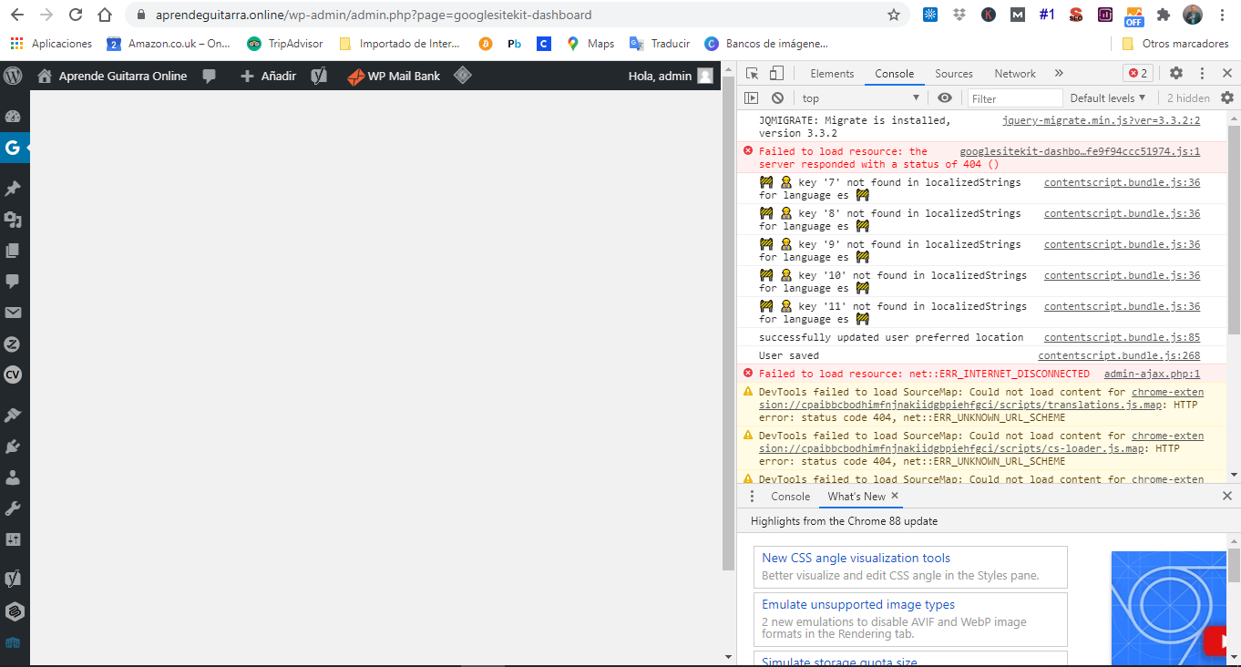 Blank Dashboard · Issue #2869 · google/site-kit-wp · GitHub