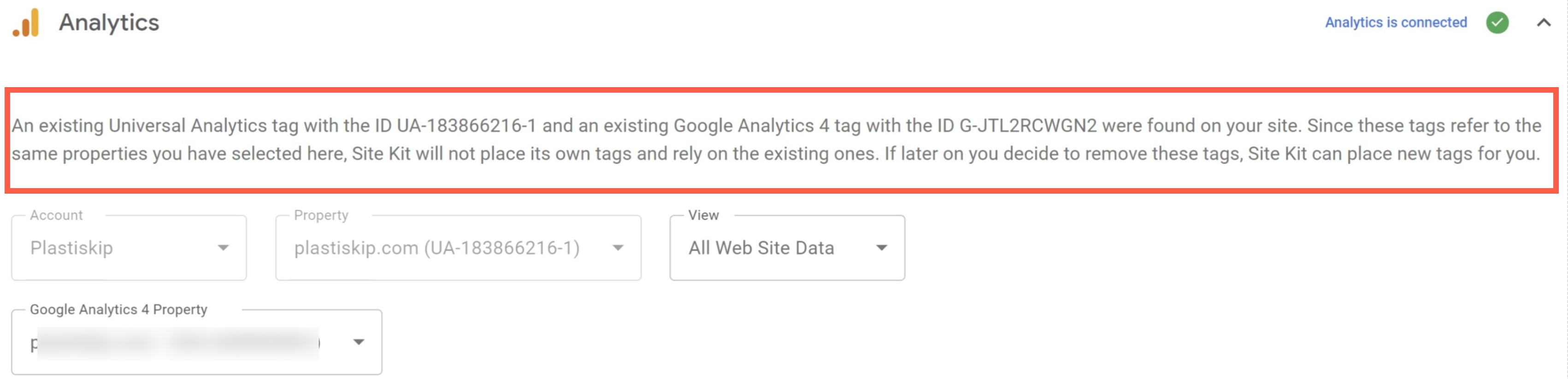 Site Kit doesn't recognize a Tag Manager placed GA4 snippet · Issue ...
