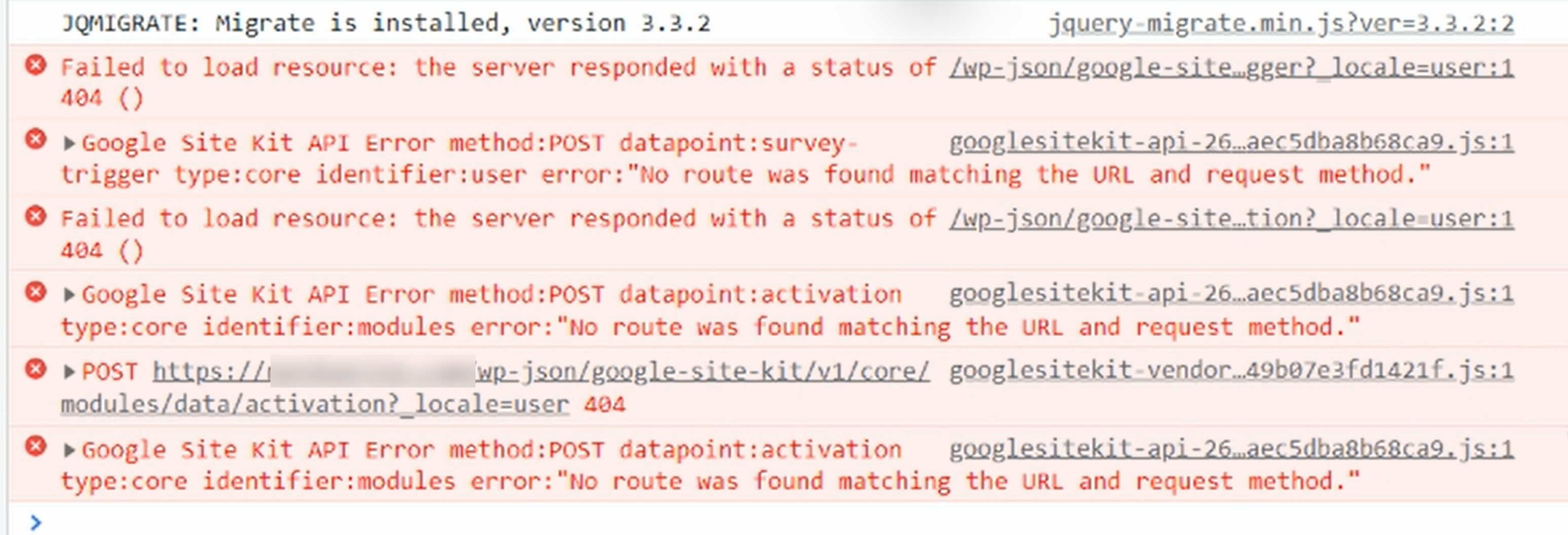Can't activate Analytics - Internal Server Error No route was found ...