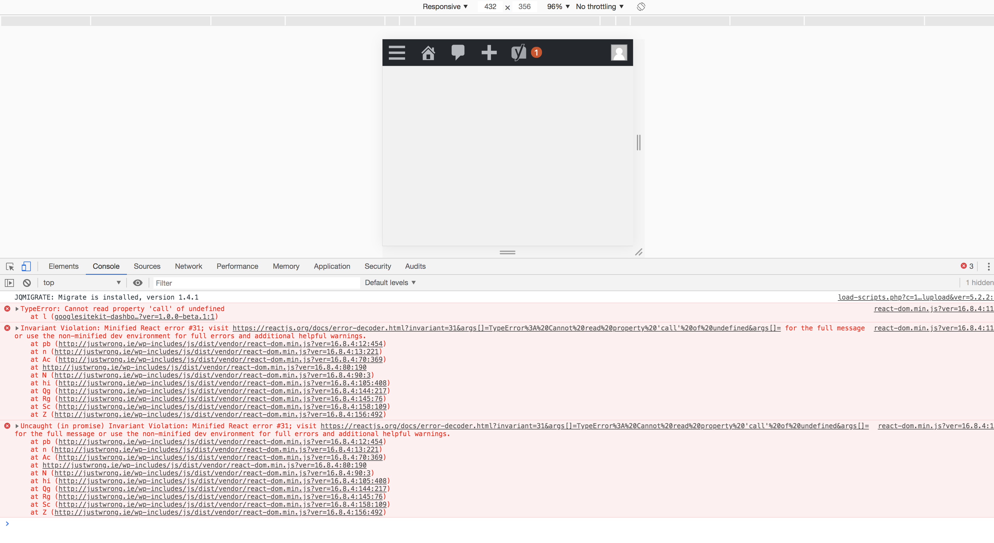 Blank screen on setup · Issue #97 · google/site-kit-wp · GitHub