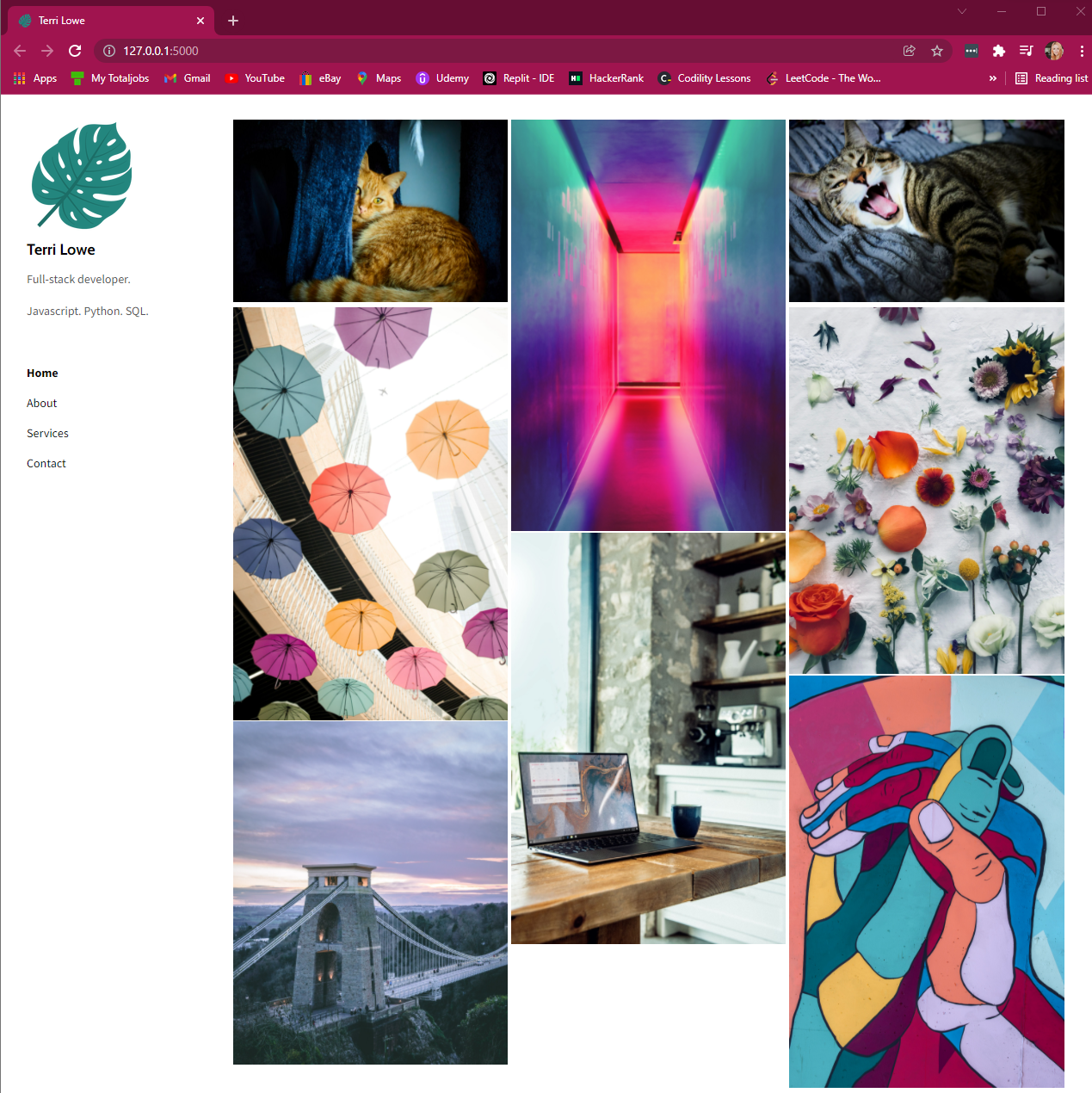 GitHub - TerriLowe07/portfolioServer: A portfolio template webpage that ...