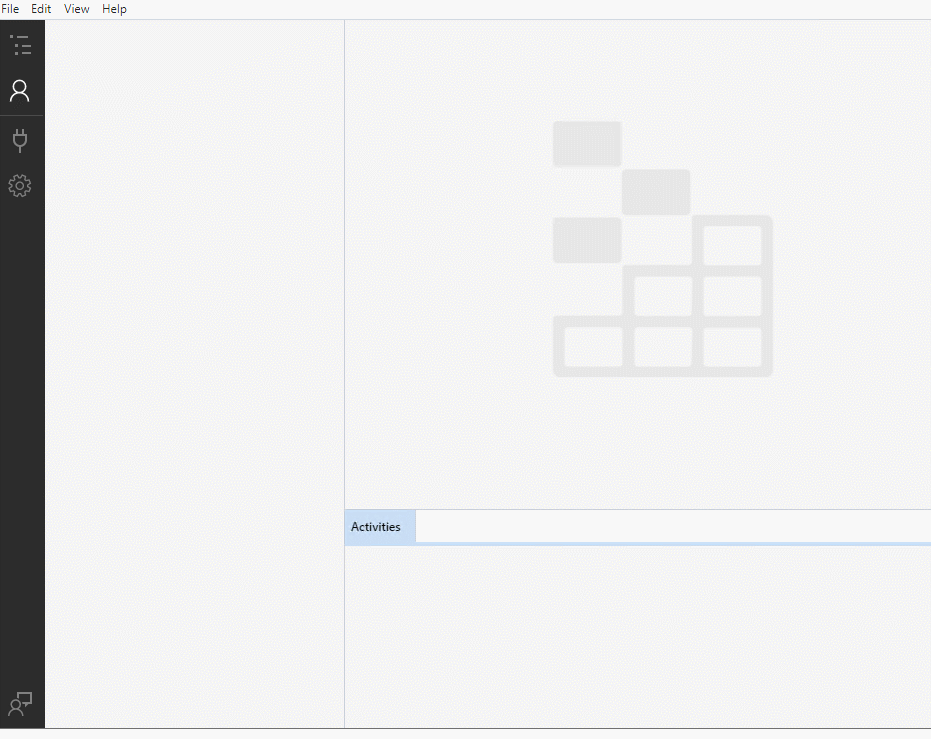 The EXPLORER panel shows blank when first launching Storage Explorer in