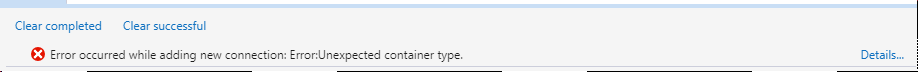 Show a failed activity log when attaching one queue via SAS · Issue ...