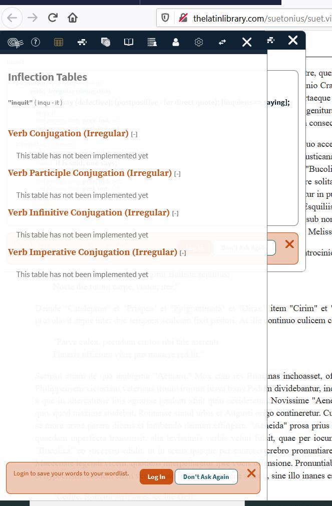 add table for inquit (inquiam) · Issue #49 · alpheios-project/alpheios ...