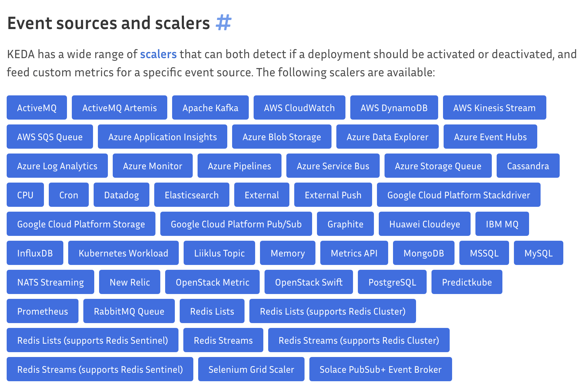 Don't list all scalers under the concepts page · Issue #870 · kedacore ...
