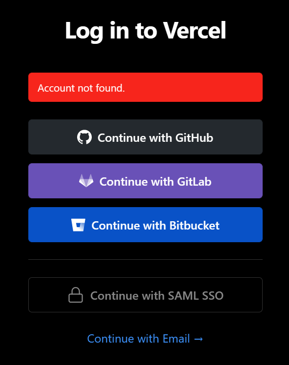 Can't signup using Github · vercel community · Discussion #1262 · GitHub