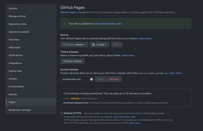 Github Pages isn't hosting my organization's page · community ...