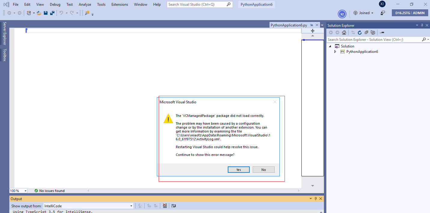 LiveShare: Error message popup when client joined live share session ...