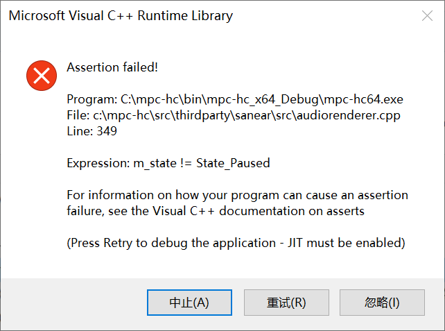 When I test my patch I got this error · Issue #758 · clsid2/mpc-hc · GitHub