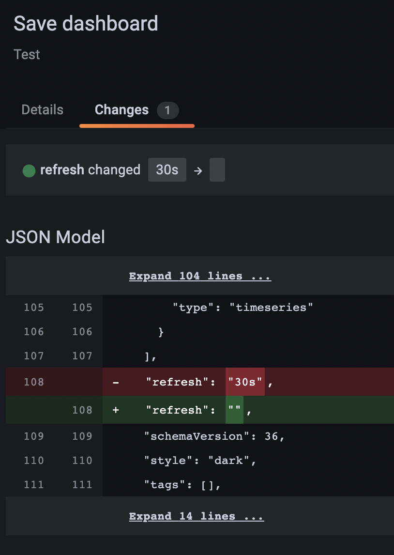 Saving a dashboard panel removes the dashboard refresh interval (9.0.x) · Issue 51542 · grafana