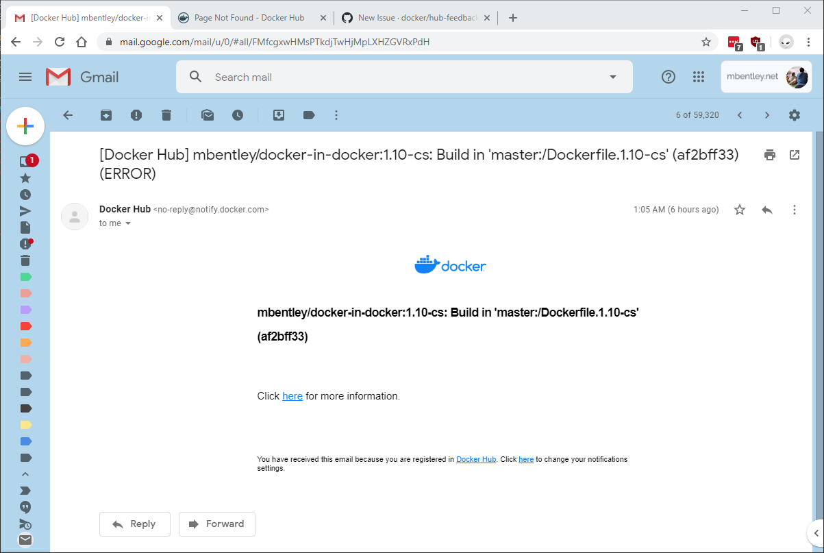 Docker Hub Auto Build Error Email Links Invalid · Issue #1980 · docker ...