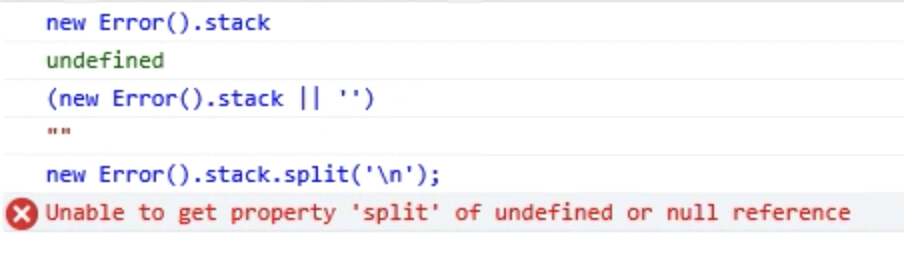 MSW throws a string parse error when an undefined or null stack trace ...