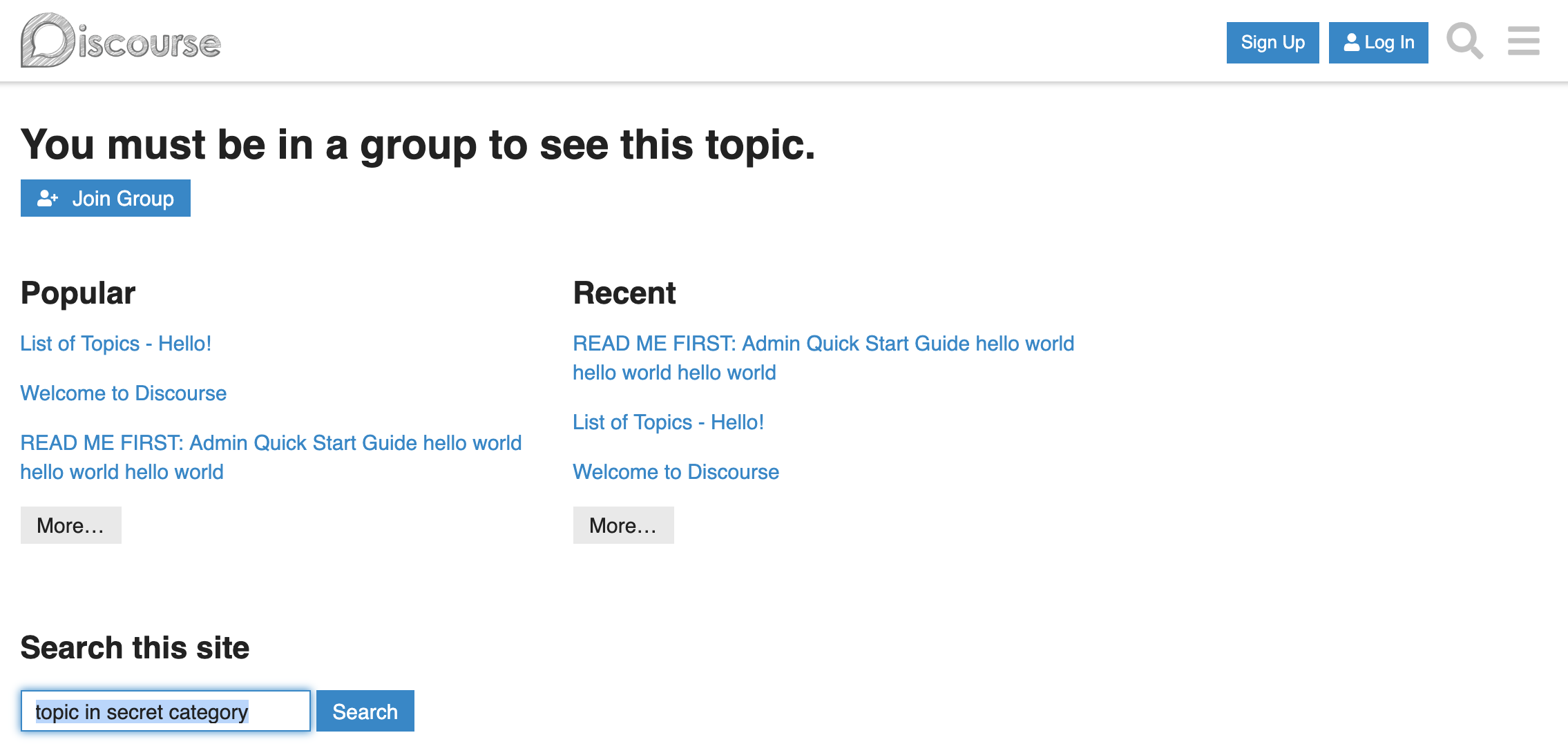 topic in secret category