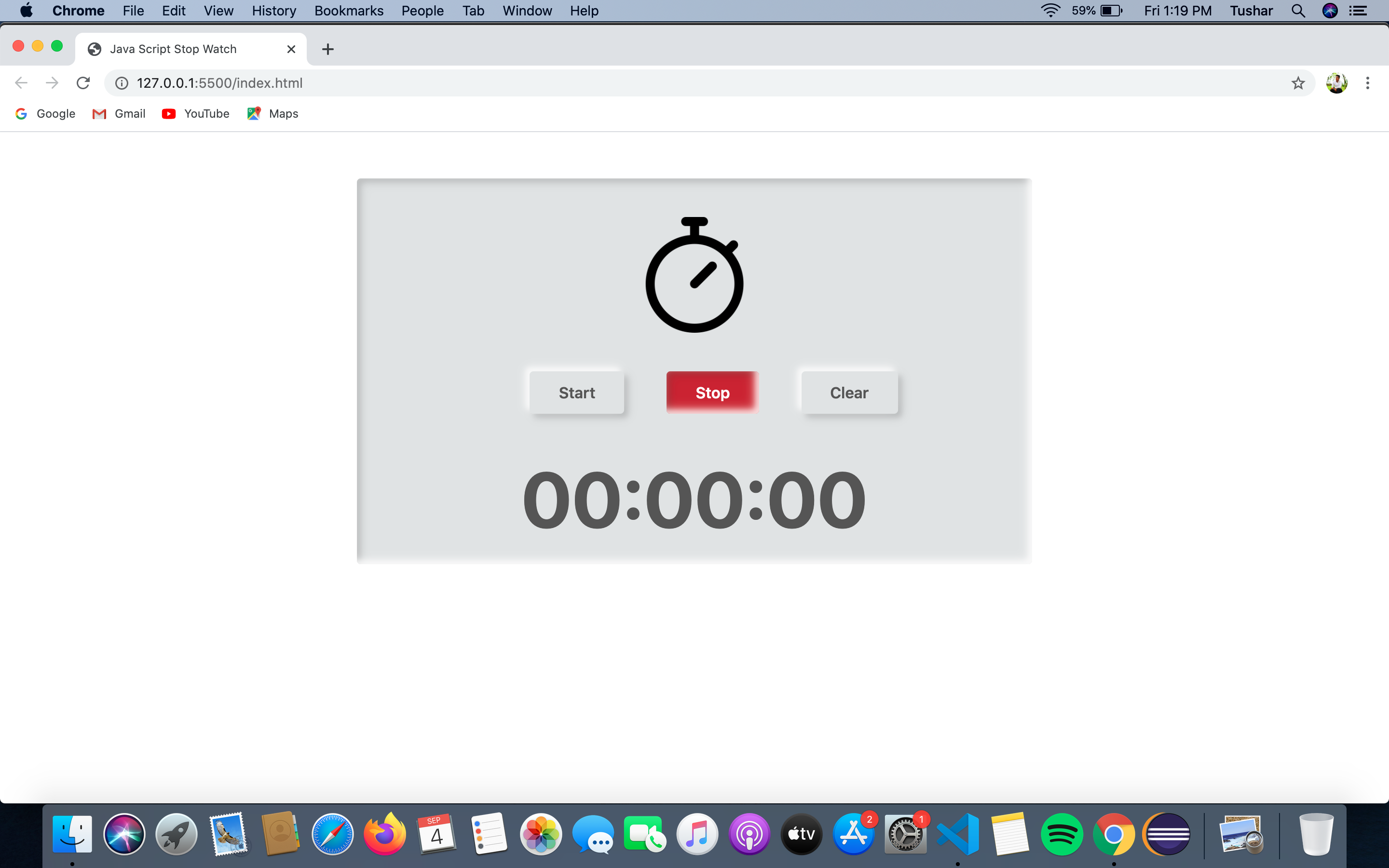 GitHub tusharchemate/FrontendJSStopwatch