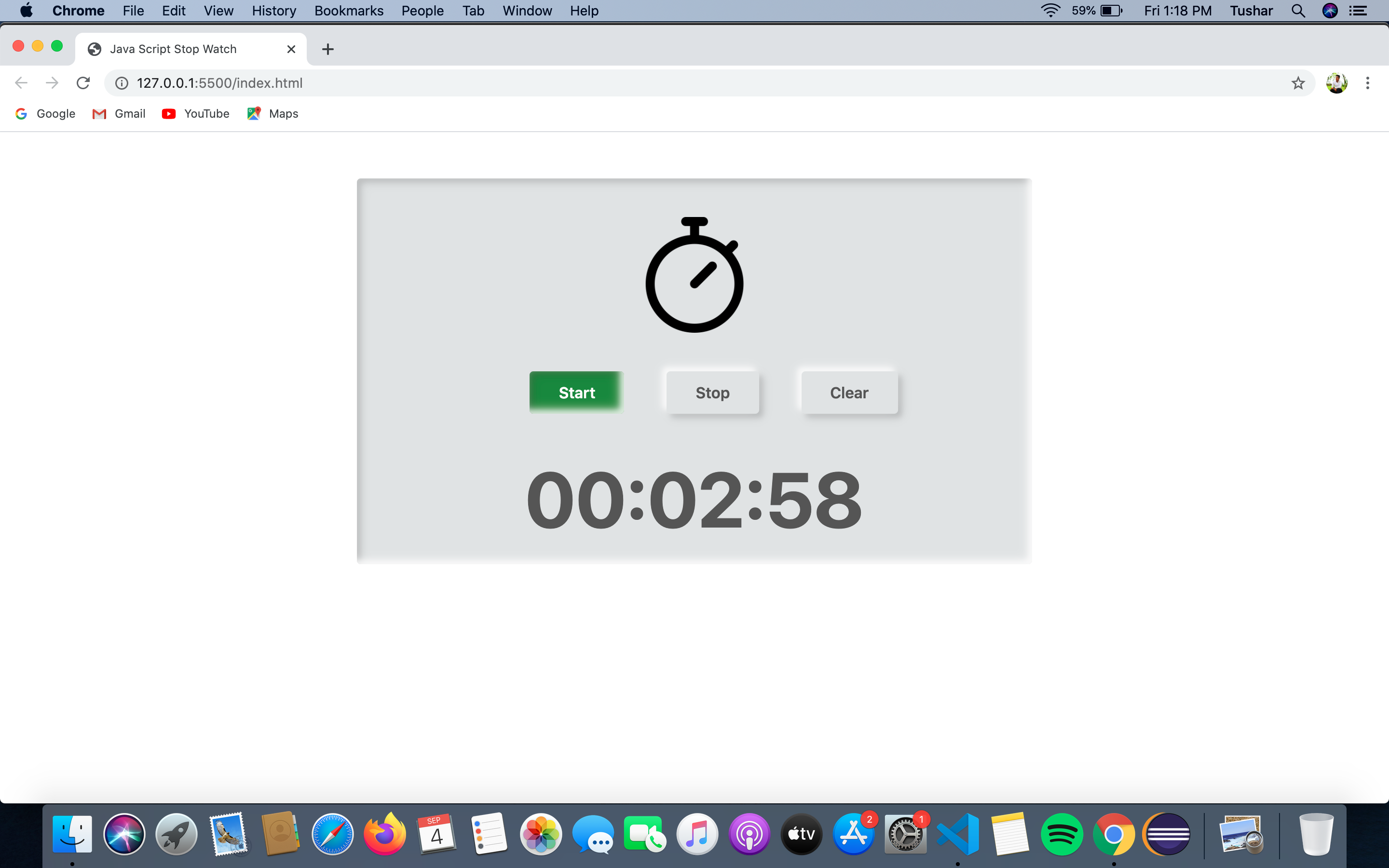 GitHub tusharchemate/FrontendJSStopwatch