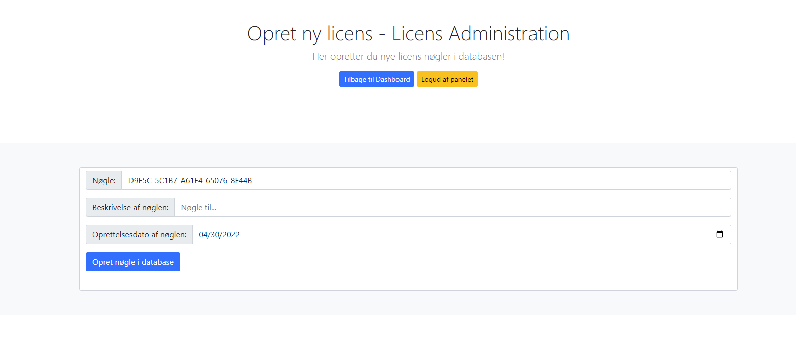 GitHub - ha1fdan/php-license-generator-manager: En simple php side hvor ...