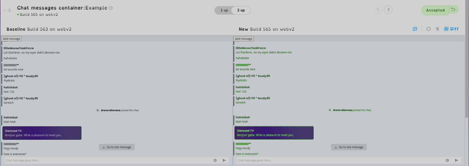 UI test: Every time it runs it says the chat container changed · Issue ...