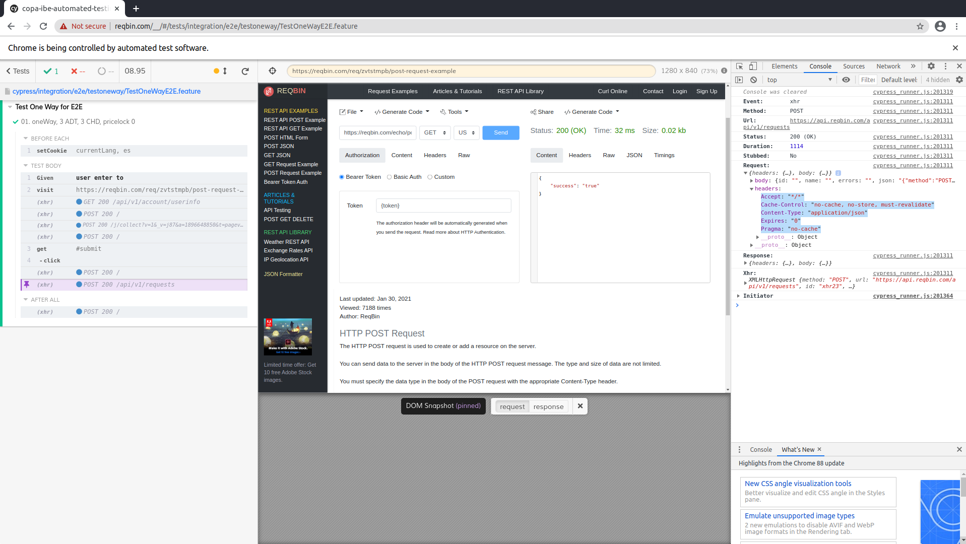 The "origin" header does not appear in the "request" API in cypress