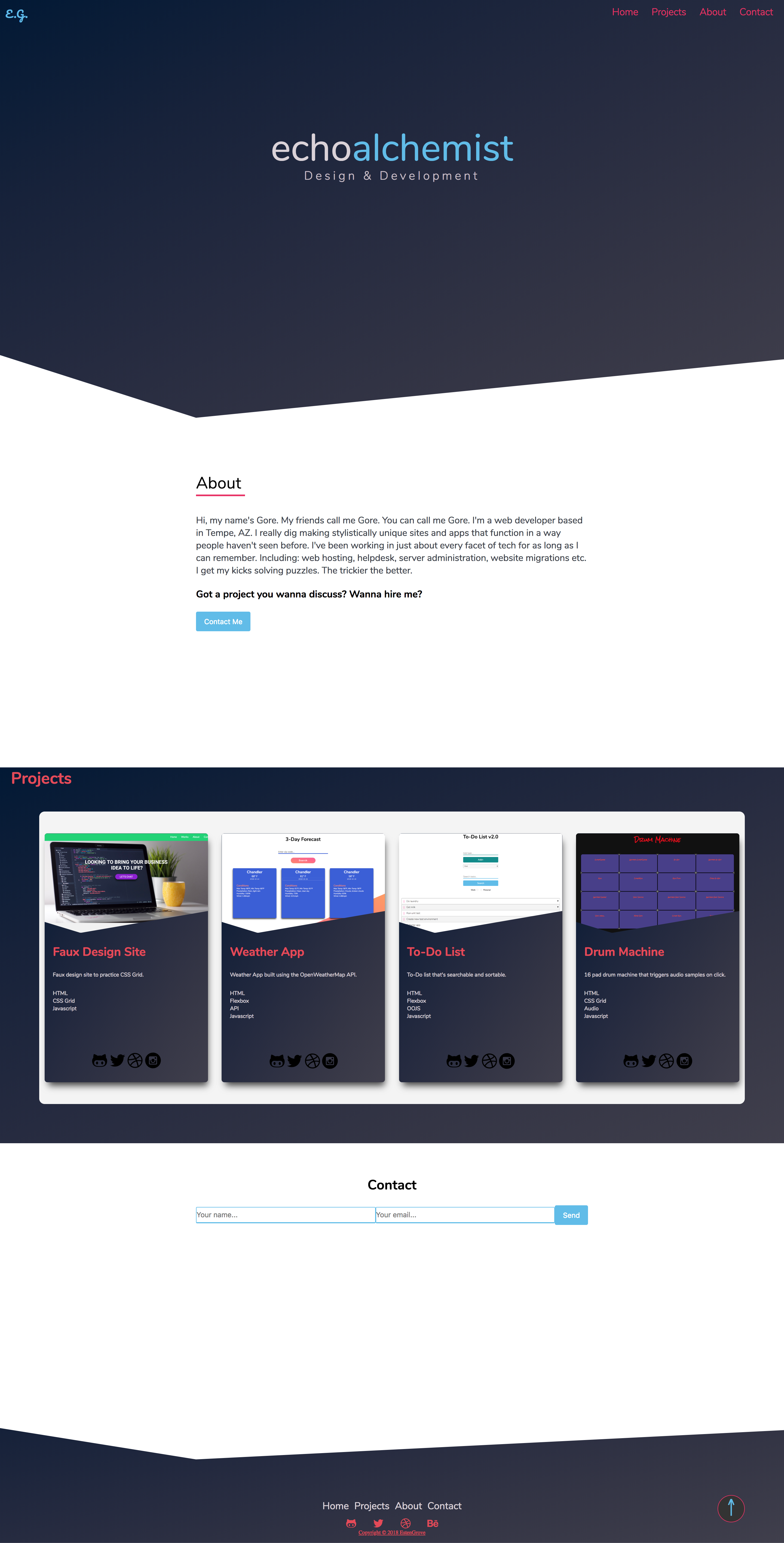 GitHub - EstenGrove/Portfolio_v3: 3rd rendition of portfolio. Using far ...