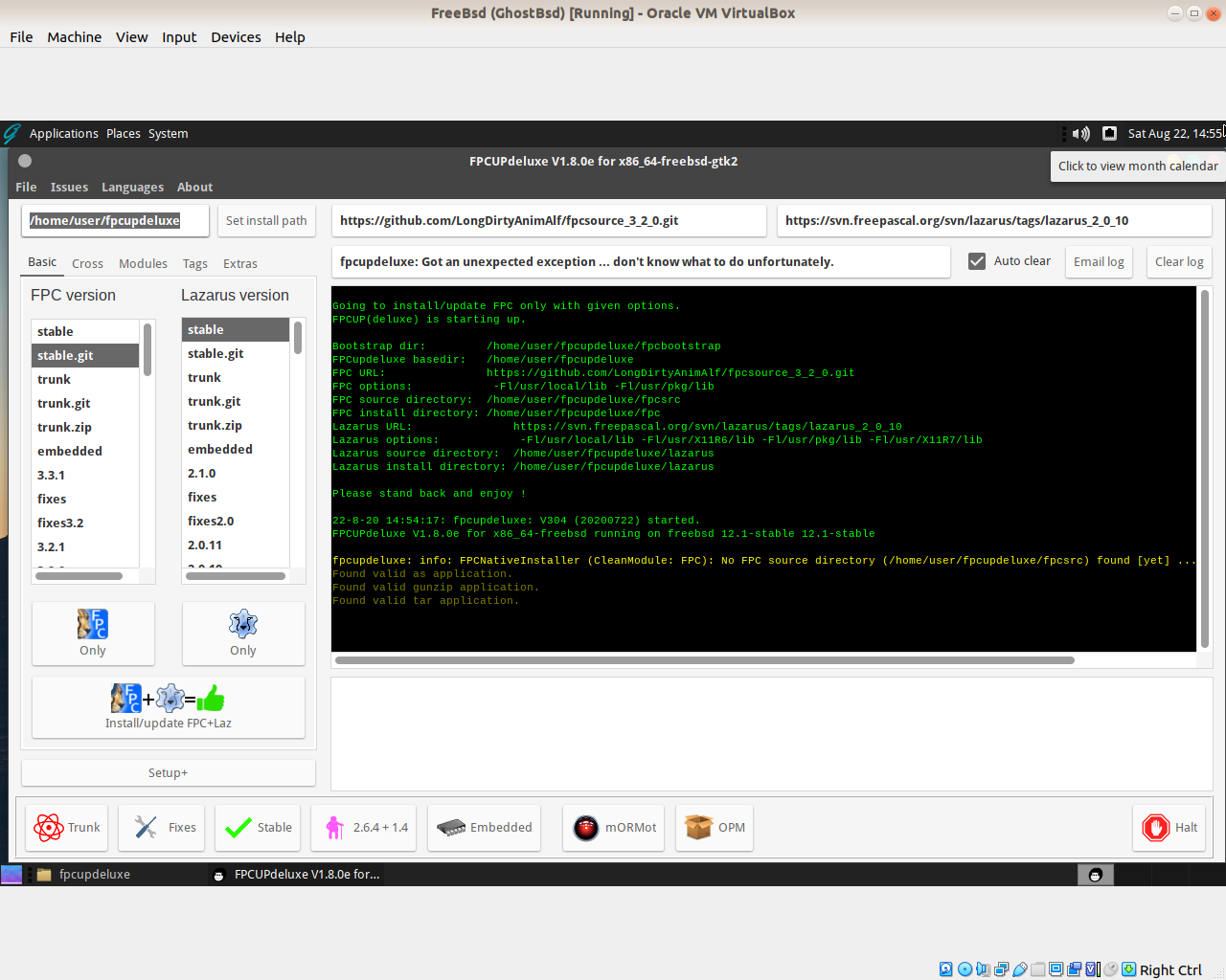 1.8.0e for FreeBSD x64 cannot install FPC stable (git and svn) · Issue ...