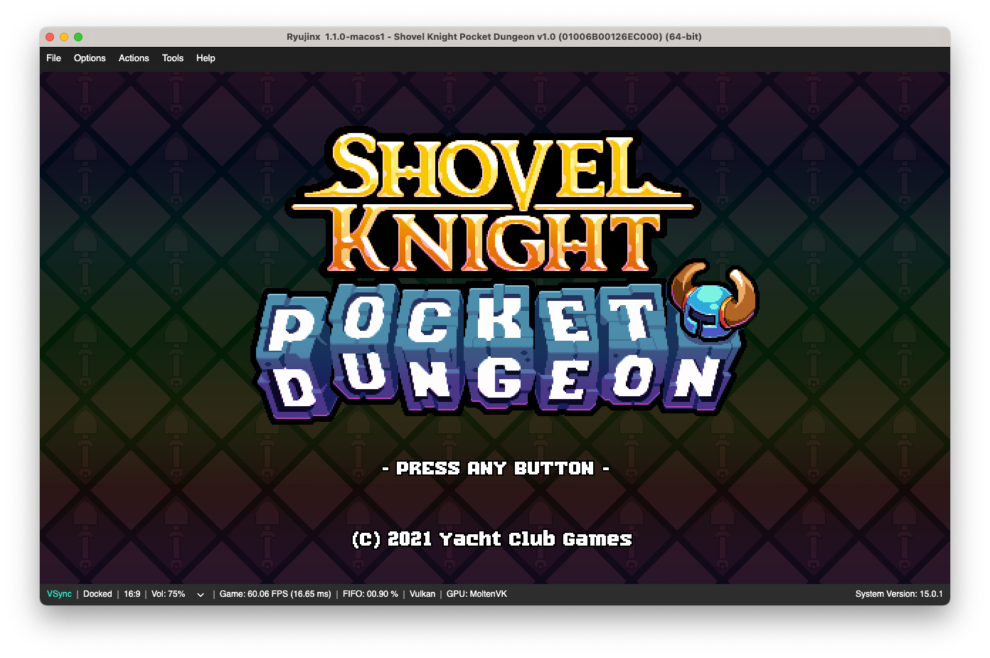 Shovel Knight Pocket Dungeon 01006B00126EC000 · Issue 4406 · Ryujinx