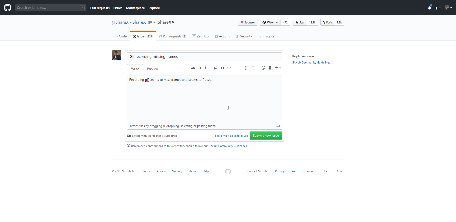 Gif recording missing frames · Issue 4695 · ShareX/ShareX · GitHub