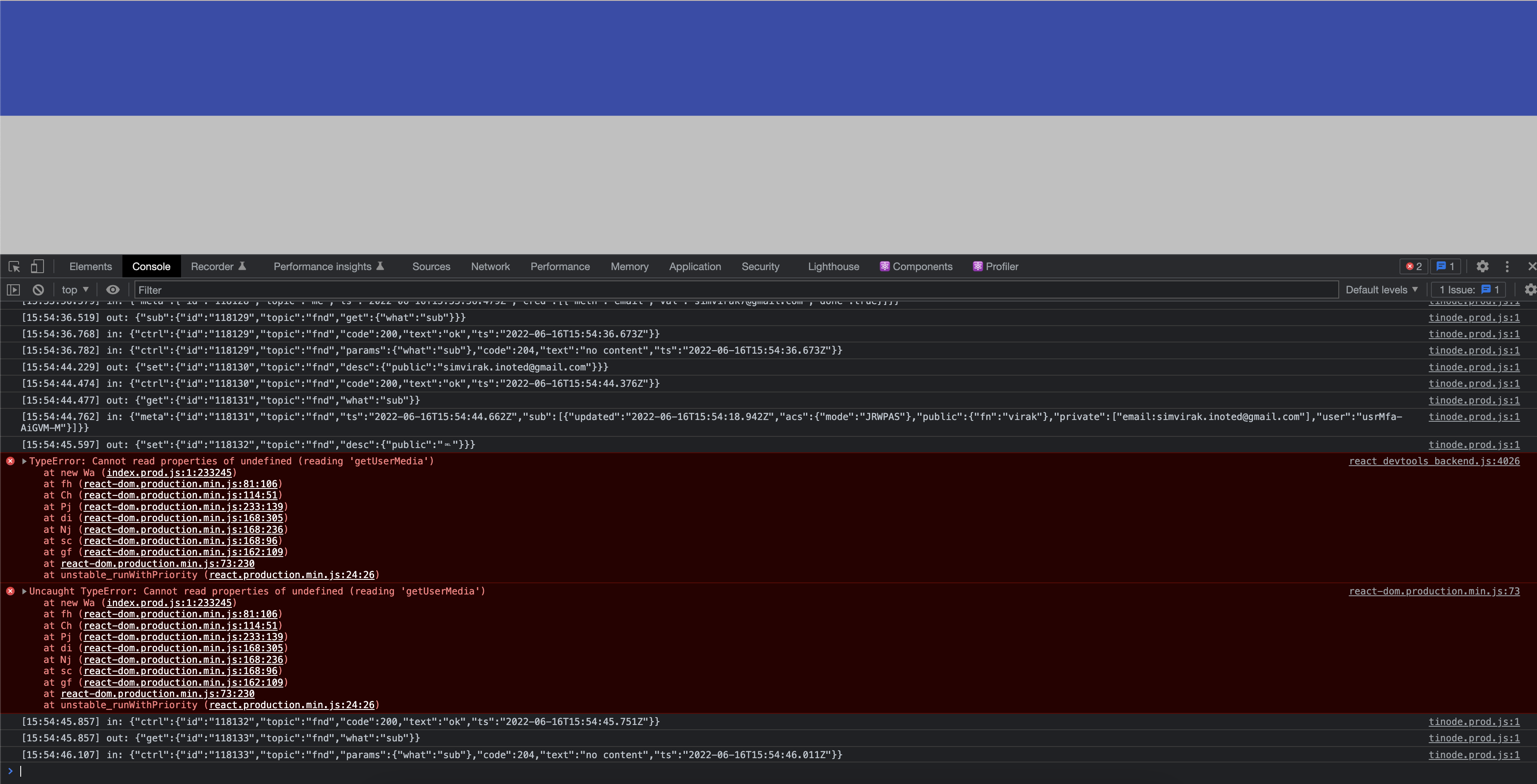 Cannot read properties of undefined (reading 'getUserMedia') · Issue