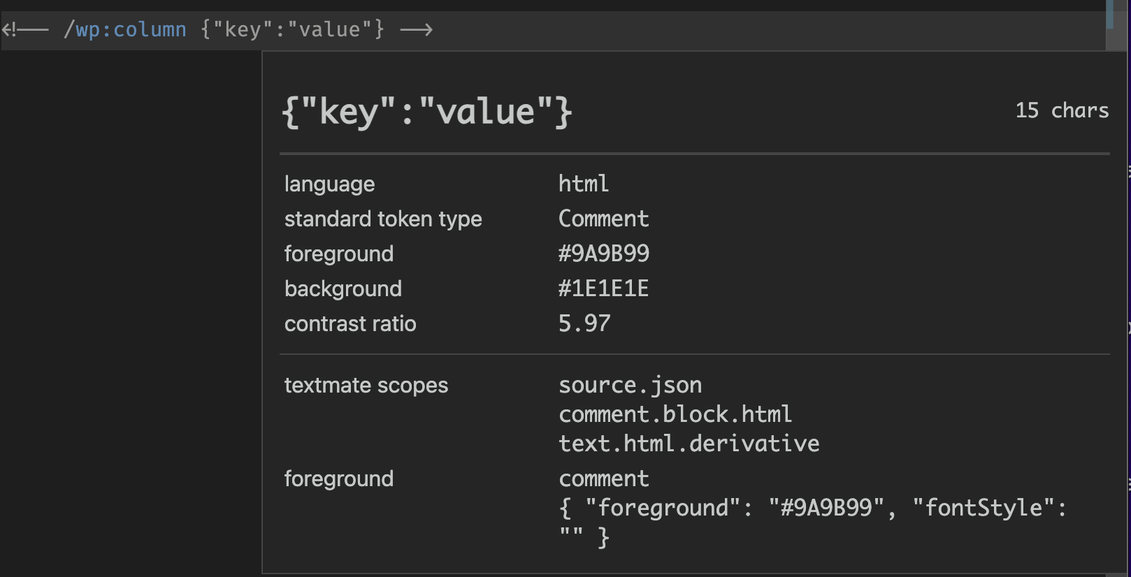 Use json as embeddedLanguage in custom grammar injection · microsoft