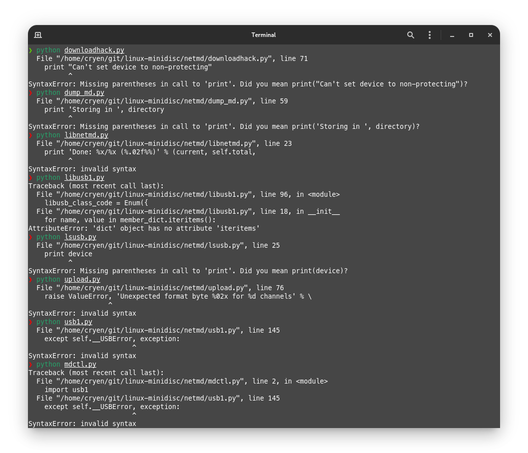 Finding the directory of md player / recorder · Issue 75 · linux