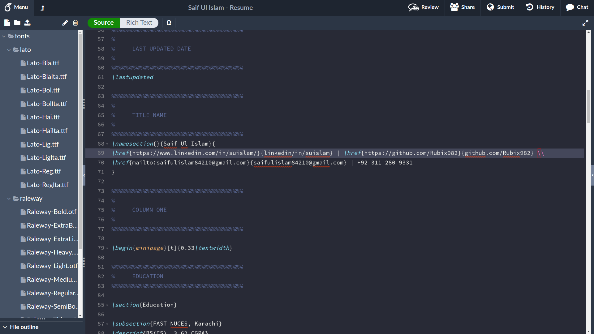 GitHub - Rubix982/Resume: LaTeX source code for my resume. · GitHub