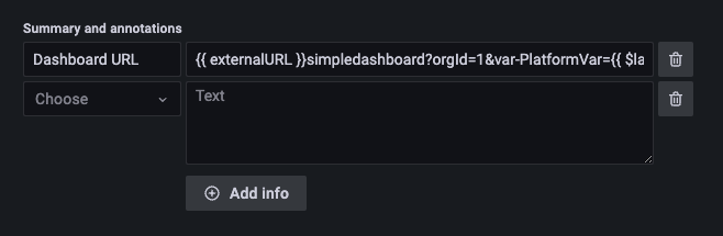 Unable to add a template value to the Dashboard URL on unified alerts ...