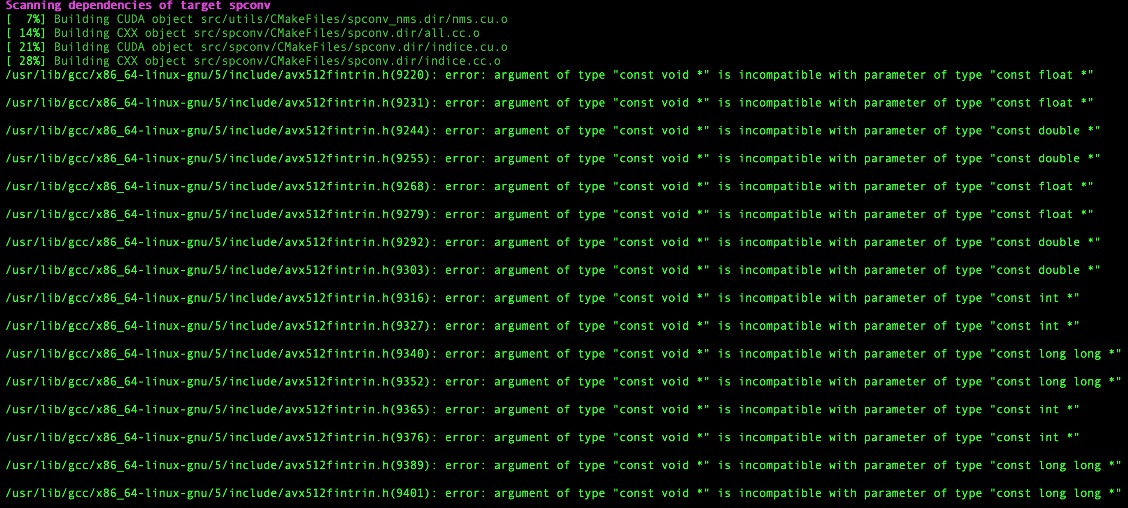 Error while compiling statement failed