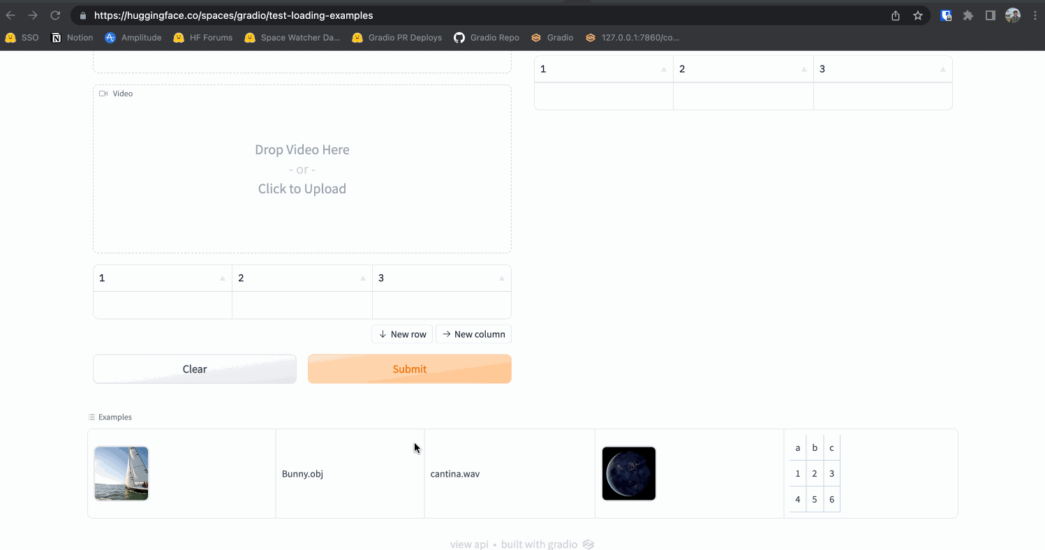 Clicking on a dataframe file example causes it's preview to change