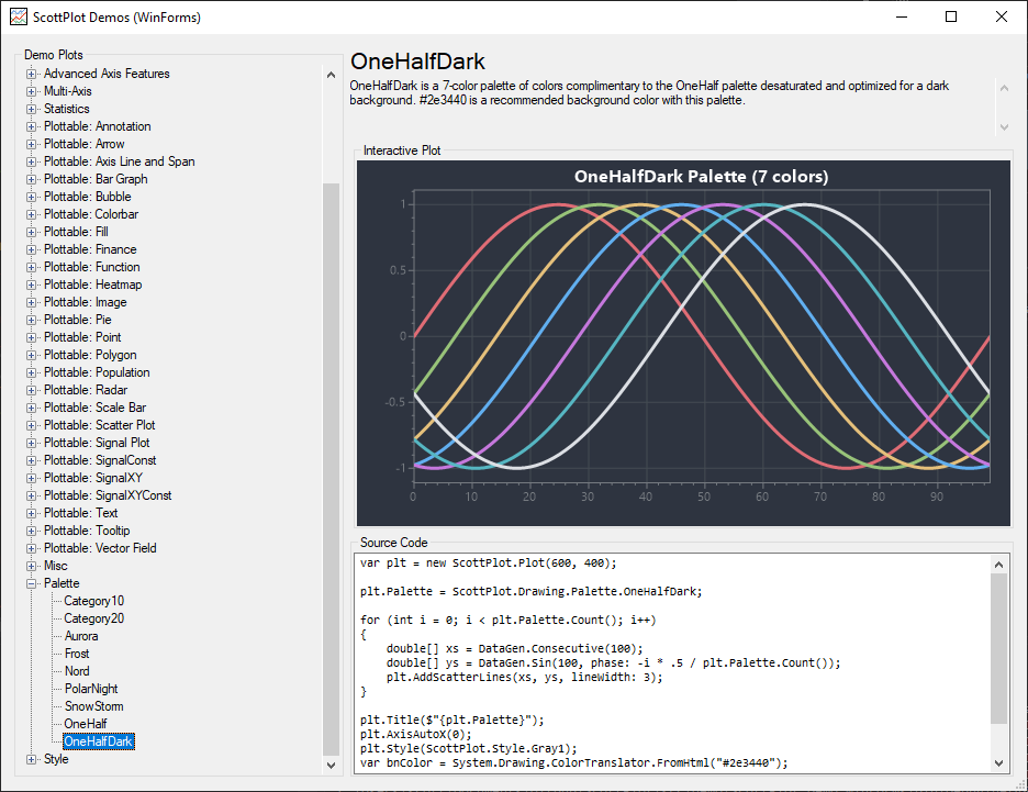 How to customize the color Palette used for plottables · Issue #1058 ...