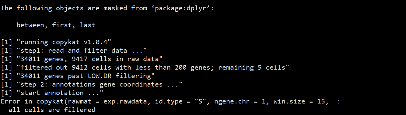all cell filterred · Issue #29 · navinlabcode/copykat · GitHub