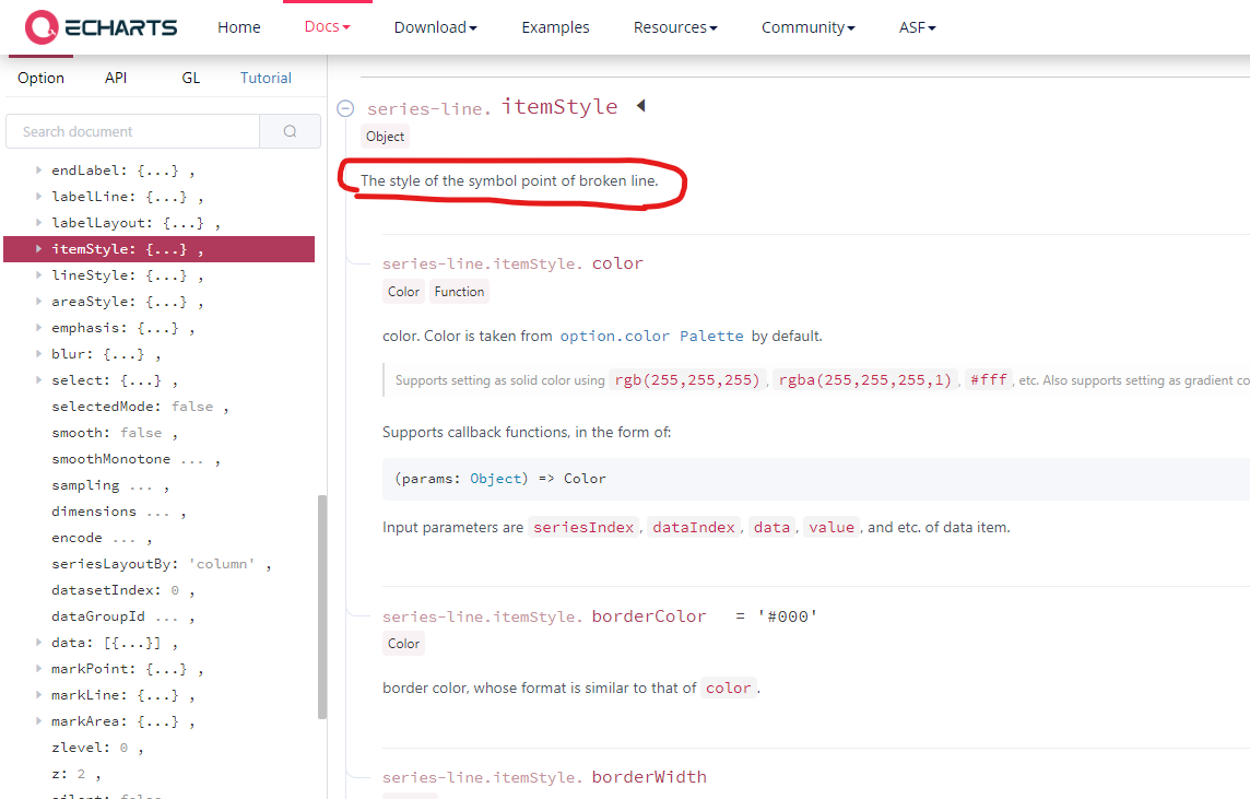 [Bug][LineChart] option [ itemStyle.color ] effect line style · Issue ...