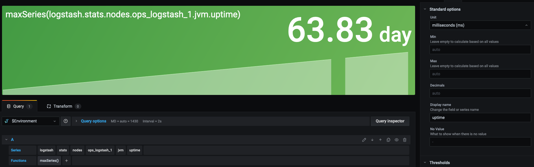 v7 Stat & Gauge panel not respecting "Display Name" for graphite