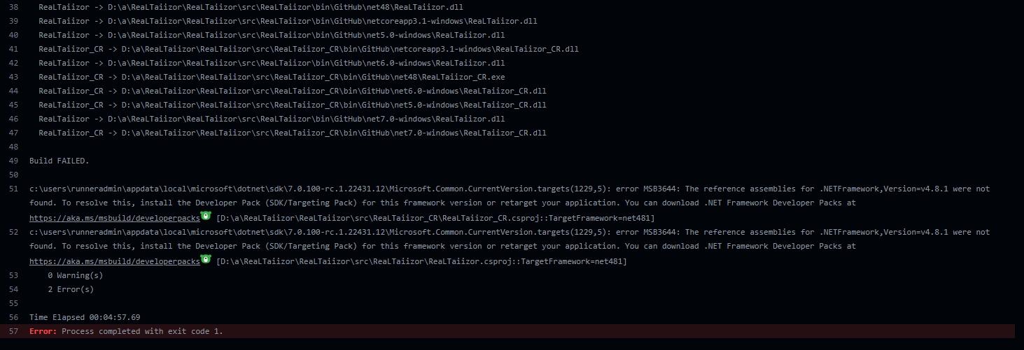 C# .NET Framework 4.8.1 · Issue #1255 · github/codeql-action · GitHub
