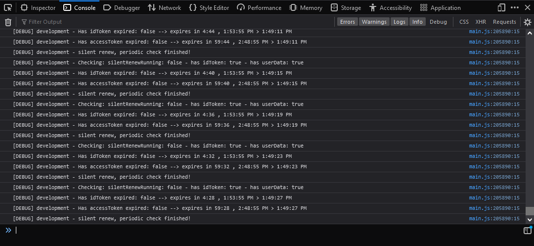 [Bug]: [DEBUG] console logs are not considered as Debug type logs ...