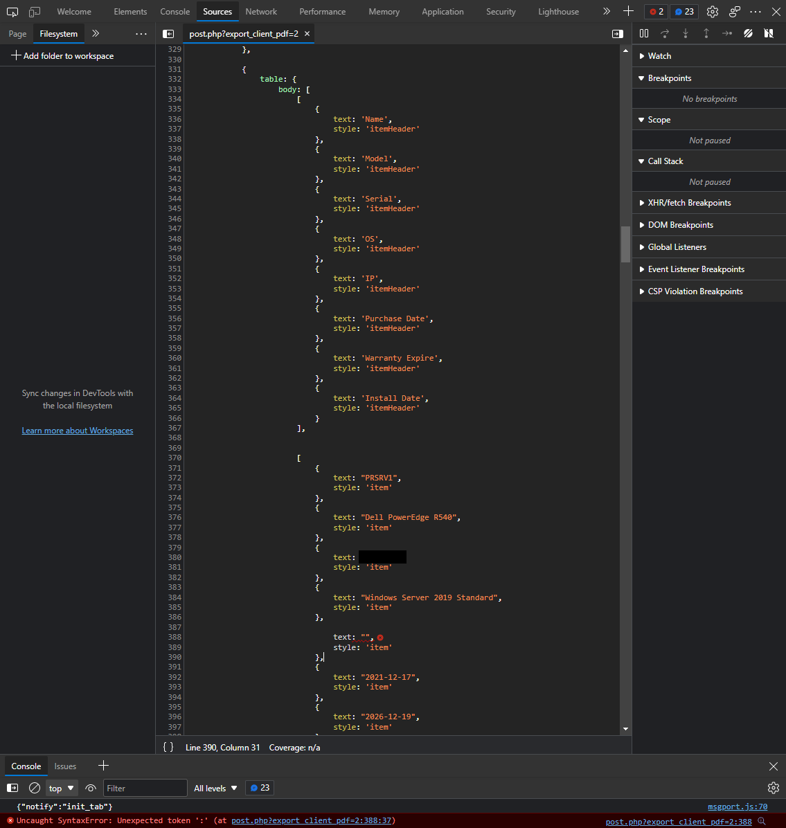 Client Export to PDF doesn't work · Issue #395 · itflow-org/itflow · GitHub