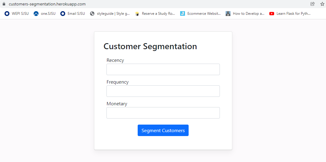 GitHub - jithesh9539/Customer_Segmentation_Final: Deployed application: